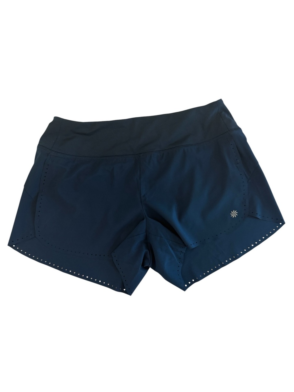 Athleta Navy Laser-Cut Running Short - Picture 2 of 8